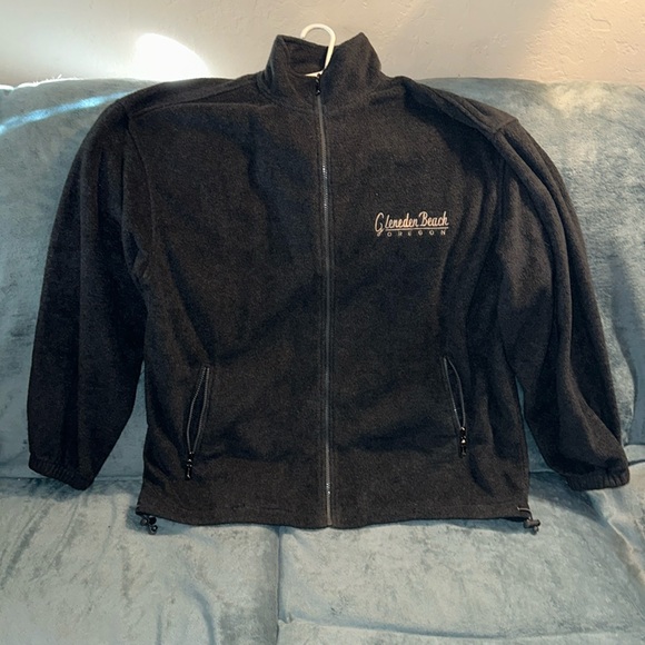 Cheneral the original XL Gleneden Beach Oregon dark grey full zip fleece jacket - Picture 1 of 4
